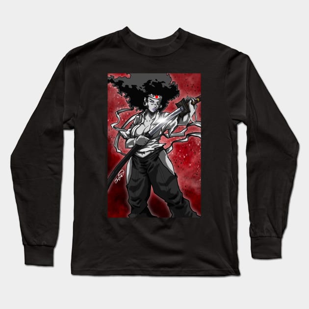 Samurai Long Sleeve T-Shirt by JenX